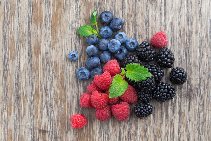 rasberries blueberries blackberries