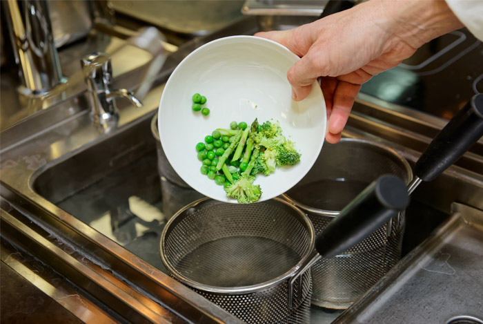 green being blanched