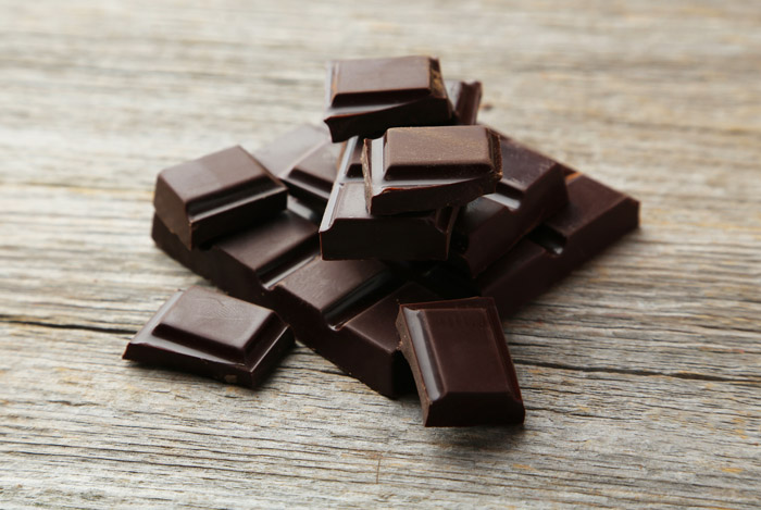 dark chocolate cubes