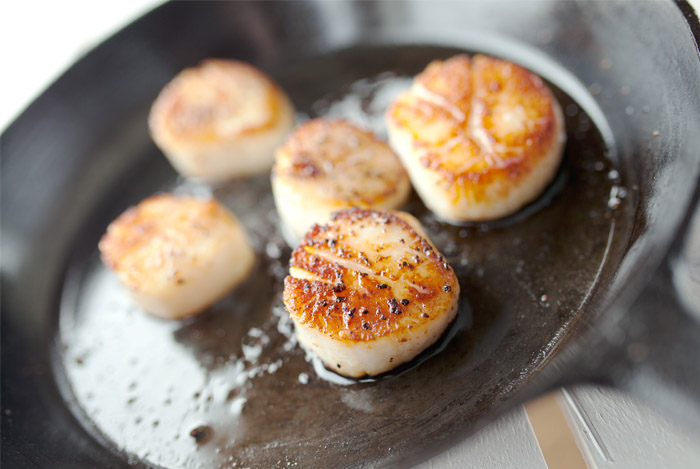 Toasted Quinoa Salad with Scallops and Snow Peas