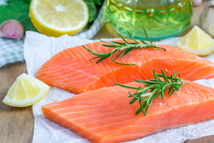 Seared Salmon with Braised Broccoli