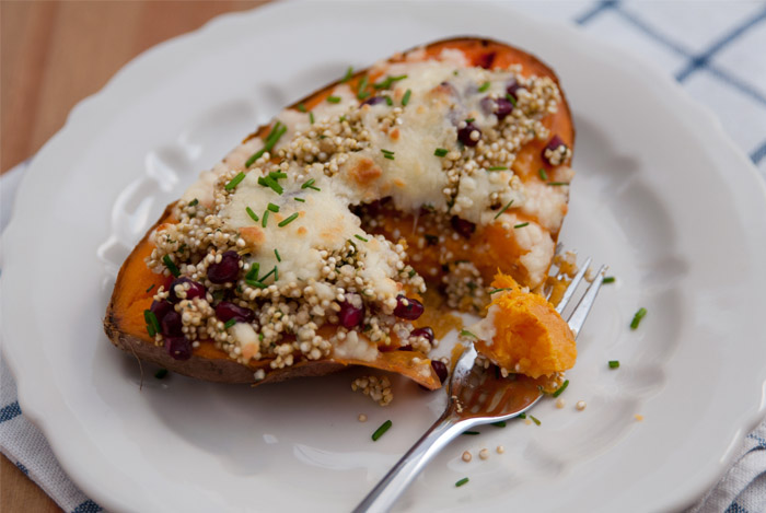 Honey-Lime Quinoa Stuffed Sweet Potatoes