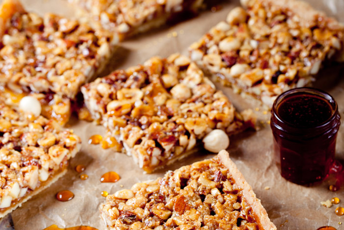 Salted Caramel Maple Pecan Pie Bars