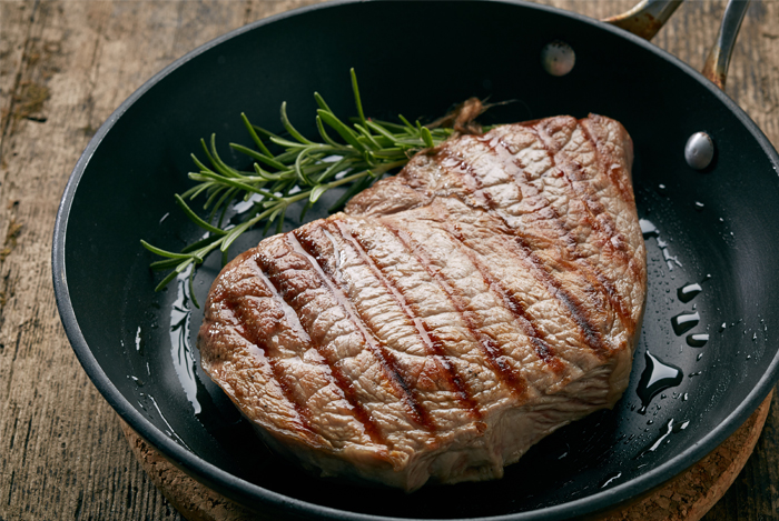 Sirloin Steak with Mushroom Sauce and Chive-Garlic Potatoes